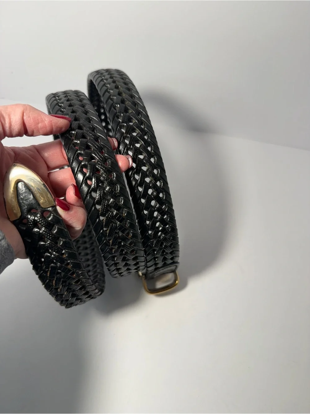 🪵 Distressed Vintage Fossil Braided Belt 44
